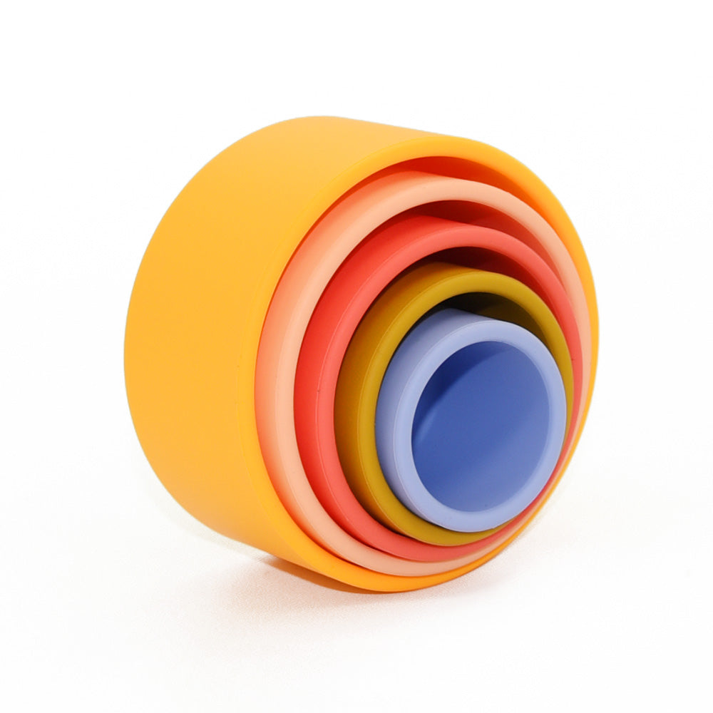 Stacking Toy – Pastel Tower (7 Pieces in silicone)
