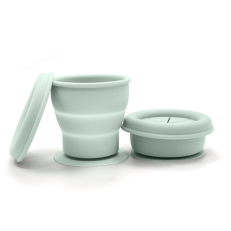 Silicone Suction Snack Cup – Sage