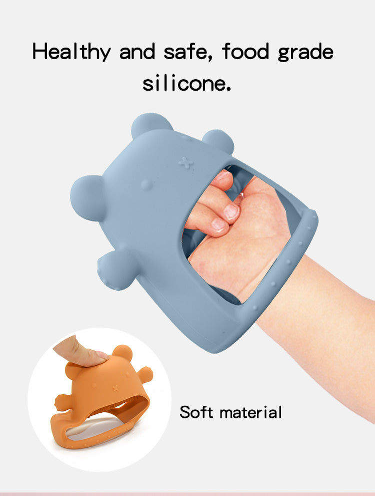 Handheld Bear Teether – Soft Silicone