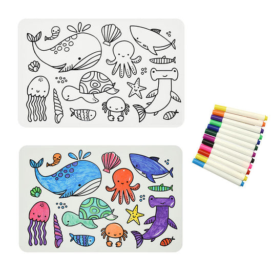 🐠 Silicone Colour Placemat - Sea Creatures
