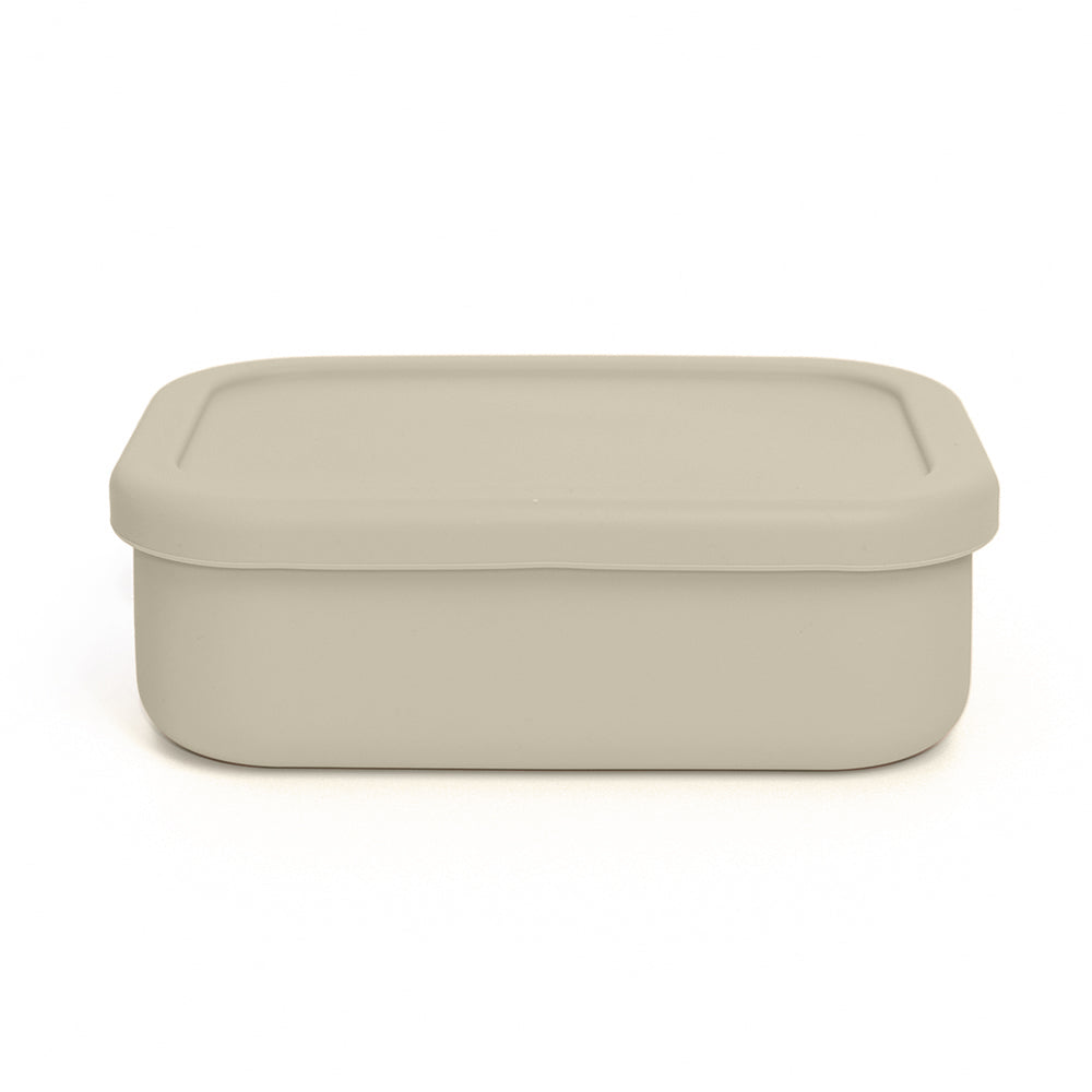 Silicone Bento Box with Lid – Oatmeal
