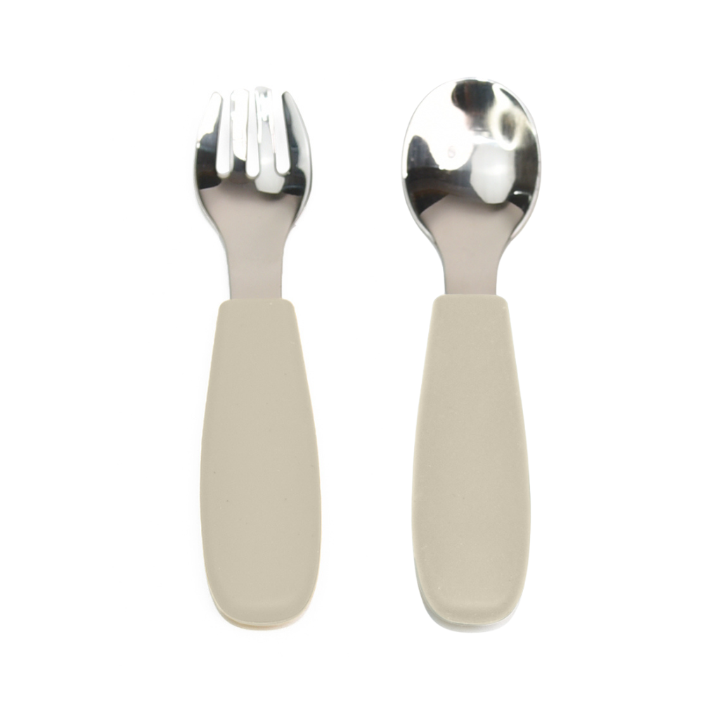 Metal Spoon & Fork Set – Oatmeal