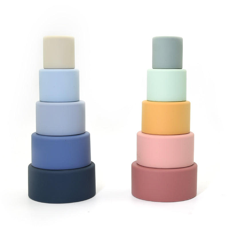 Stacking Toy – Pastel Tower (7 Pieces in silicone)