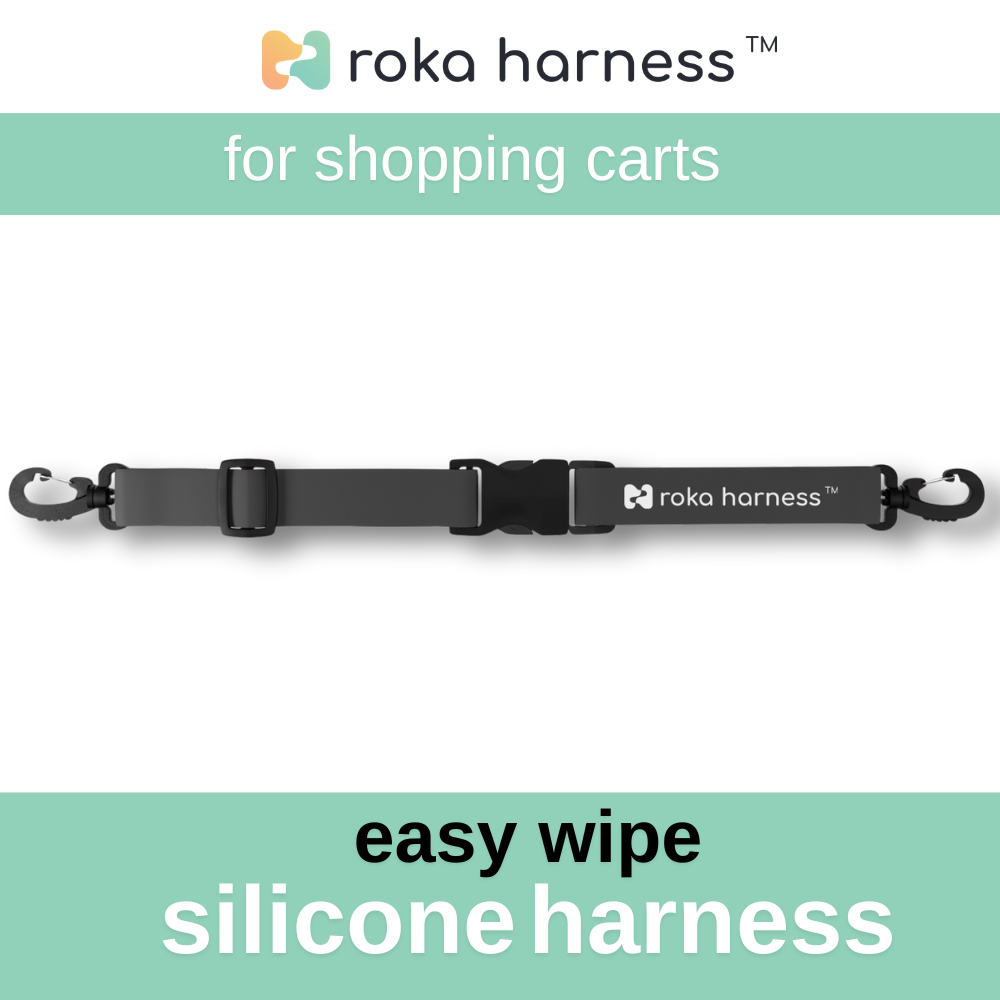 Silicone Shopping Cart Harness - 2 point Grey