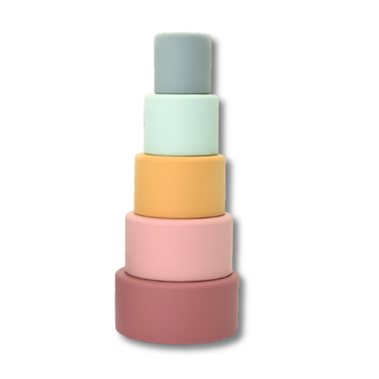 Stacking Toy – Pastel Tower (7 Pieces in silicone)