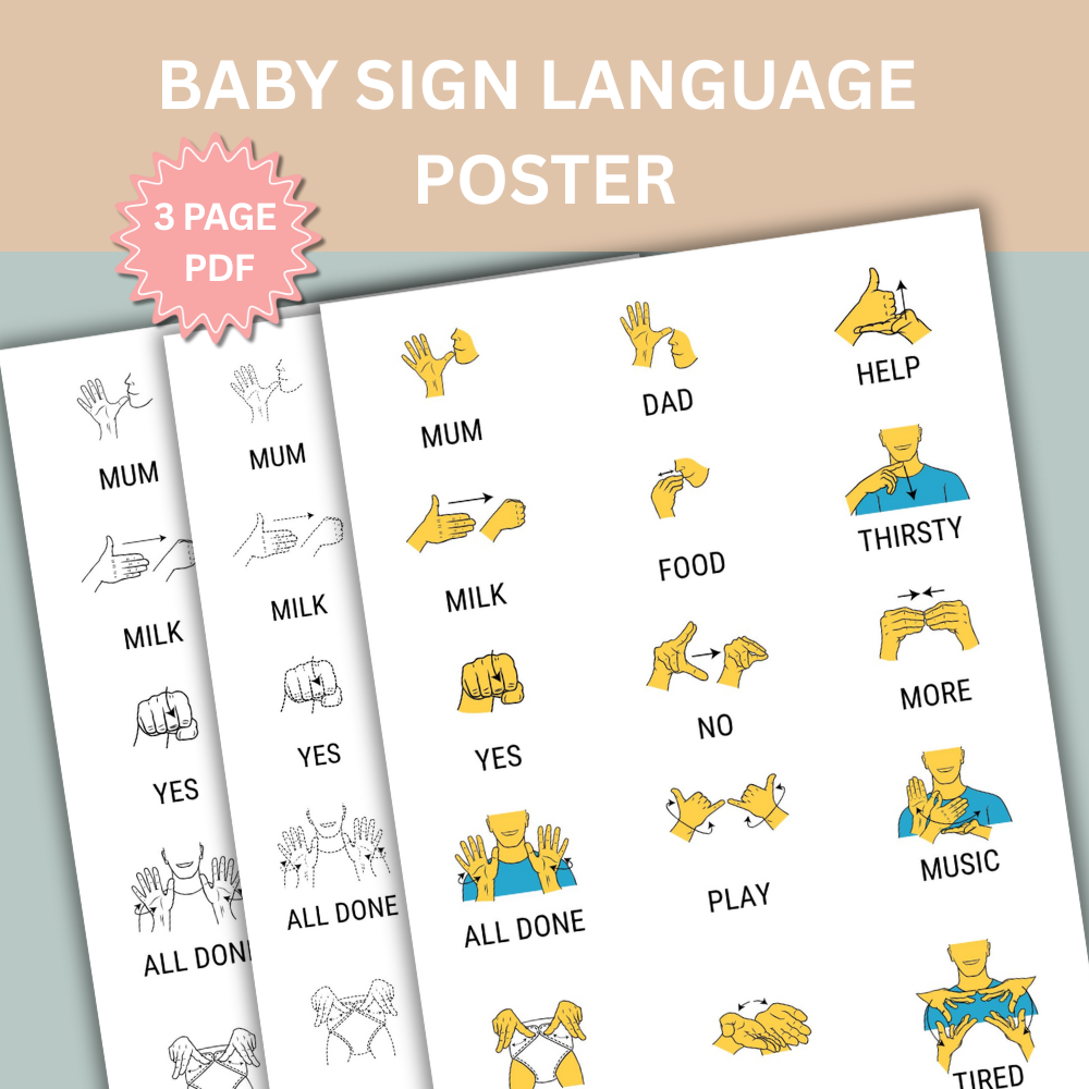 Baby Sign Language Posters – Digital Download