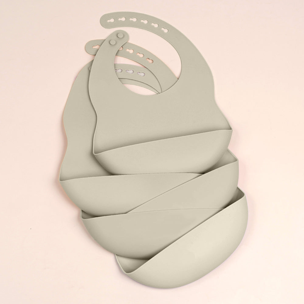 Premium Silicone Bib – Oatmeal